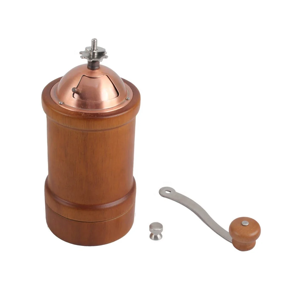 Bamboo Manual Coffee Bean Grinder with durable Burr