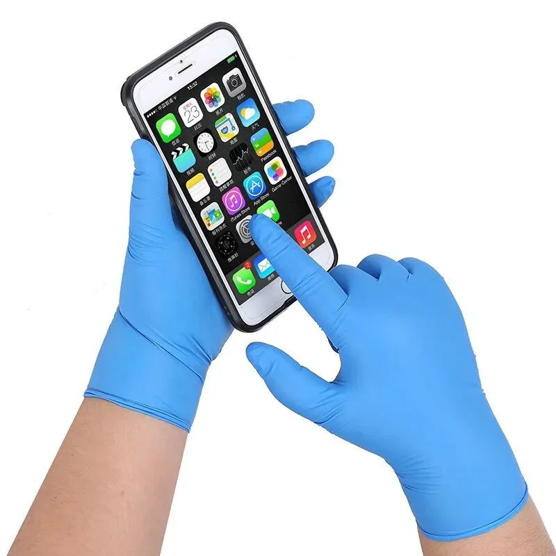 Touch Screen/Chemical Resistant /Tattoo/Esd Antistatic Nitrile Gloves Powder Free Black Blue Nitrile Gloves