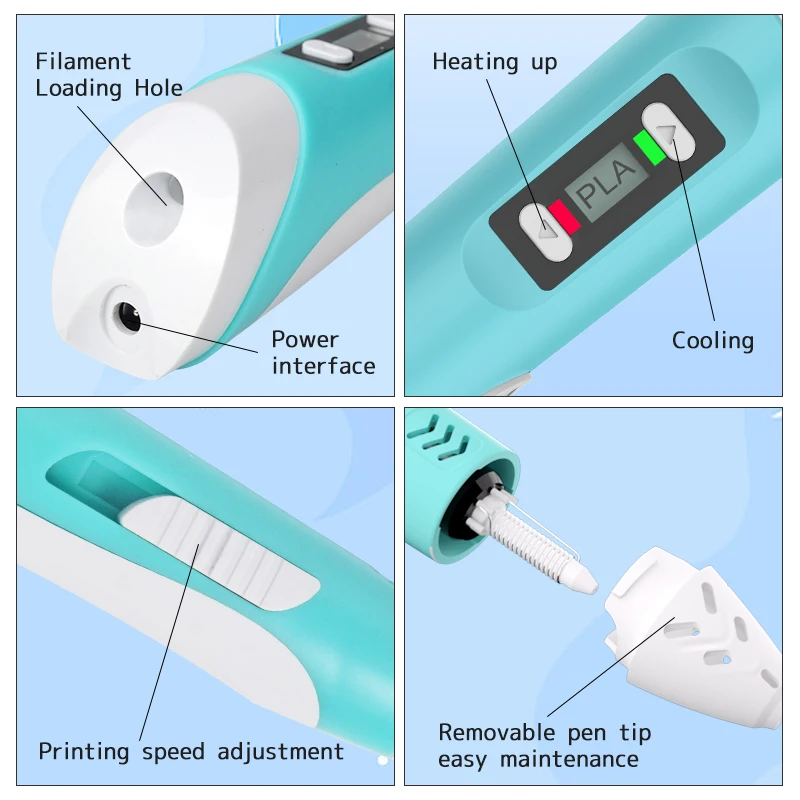SUNLU 2022 cheep small 3d stereoscopic printing plastic pen delux custom stereoscopic 3d pen
