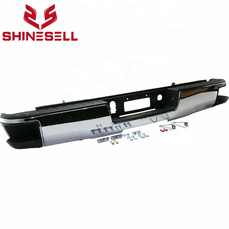 Chrome Rear Step Bumper Car Bumpers with Sensor Hole Sierra 2014 2015 2016 2017 for Silverado Chevrolet Shine Sell 100% New