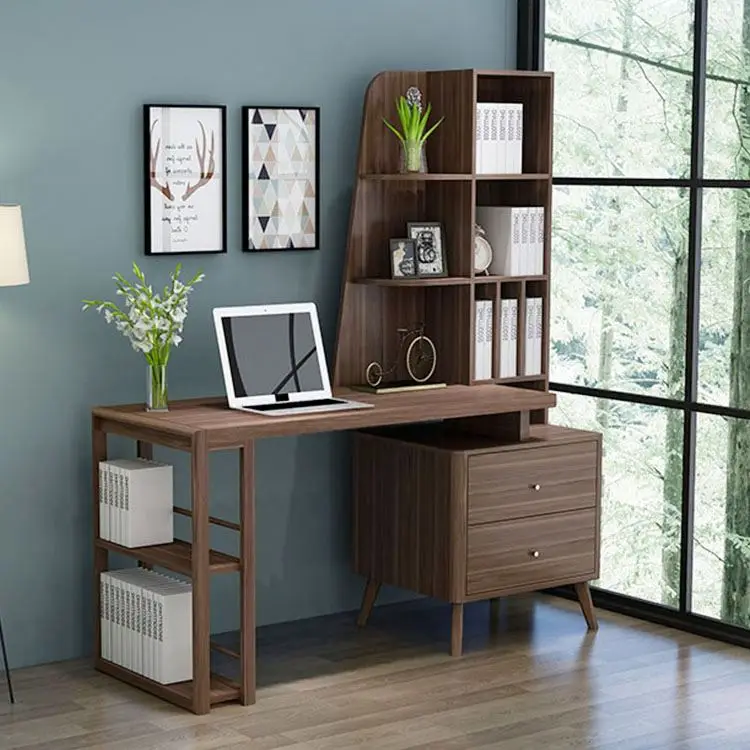  Bookcase wooden Solid Wood Desk Nordic Simple