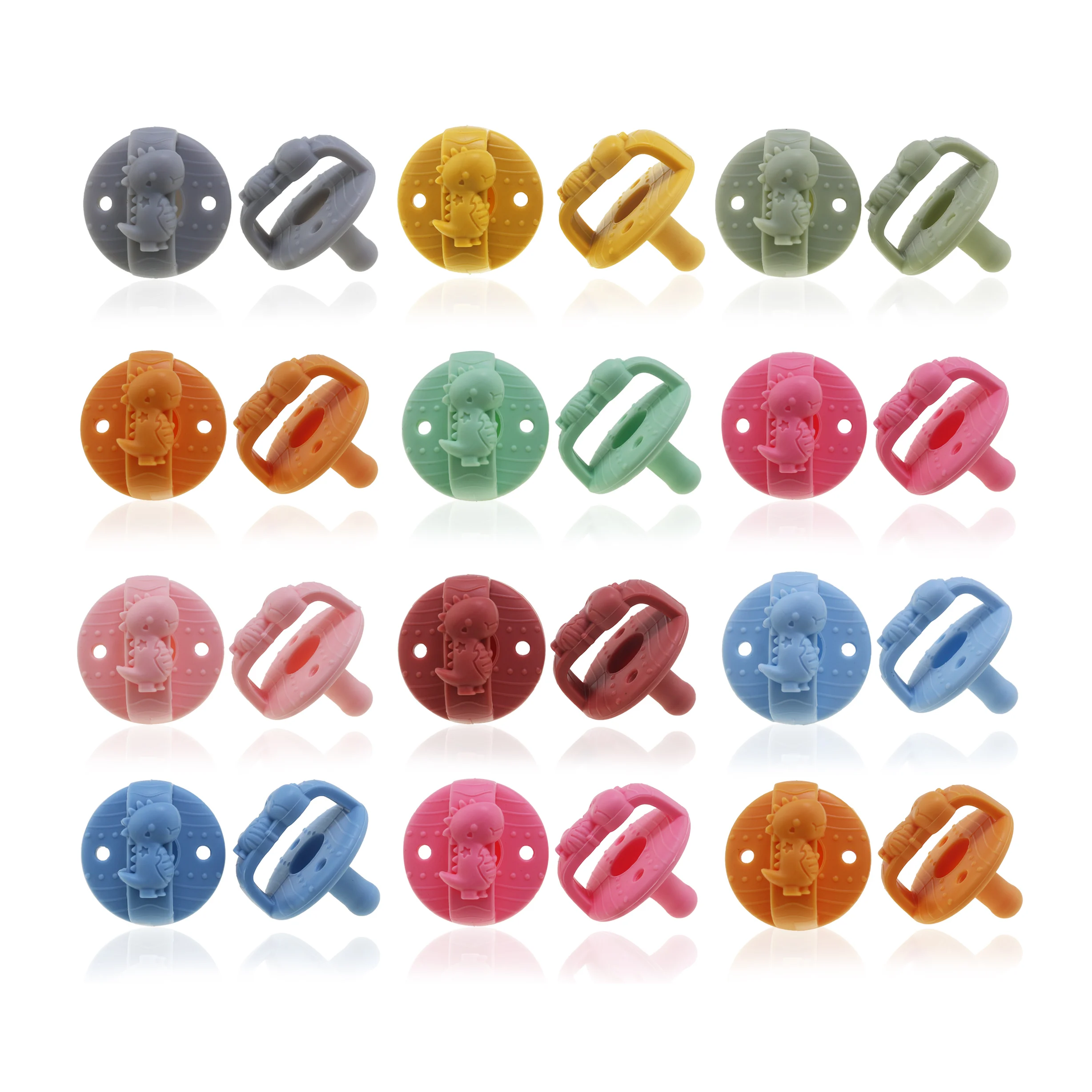 Милая Детская силиконовая соска-пустышка в виде динозавра, без БФА