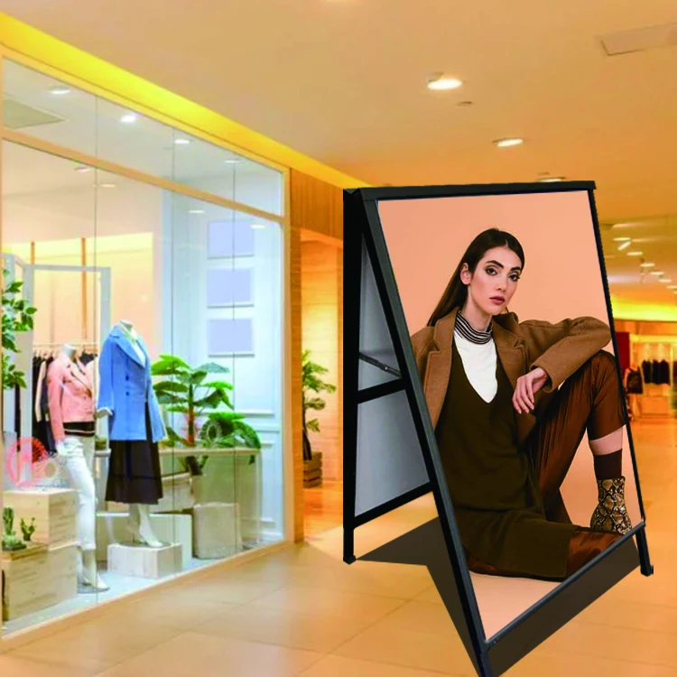 Foldable 23.6'x35.4' double side iron black color economic high quality custom A frame advertising board poster stands