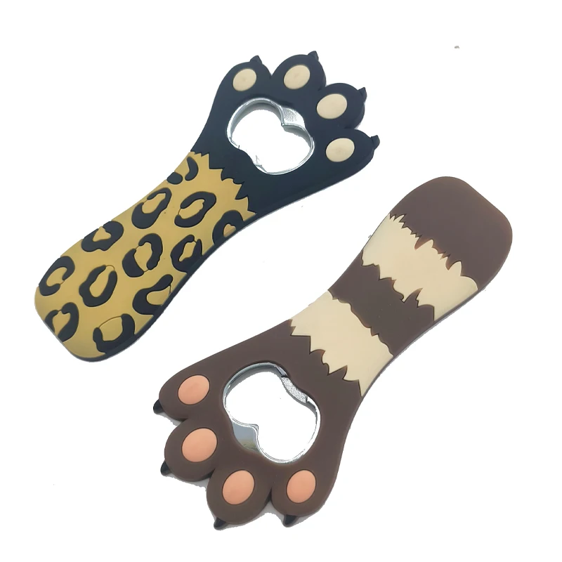 Custom 3D LOGO PVC Bottle Opener Custom cartoon Embossed  Beer opener  With Logo Metal Bottle Opener