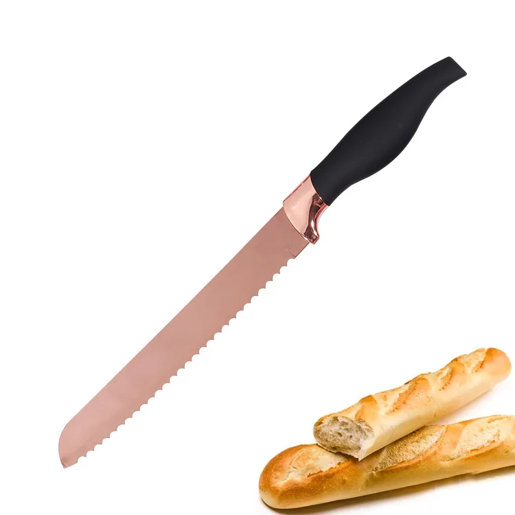 Rose Gold Kitchen Knife, Complete with Titanium Plating Knife Sets Six-piece Set Packaging 1000 Sets for Daily Kitchen Cutting