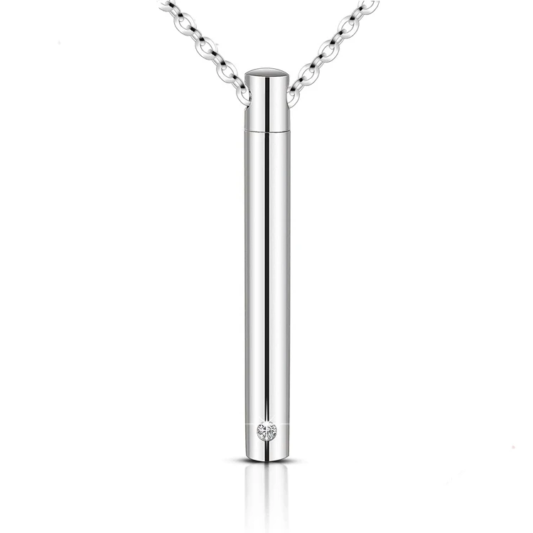 925 sterling silver memorial keepsake urn necklace crystal cremation necklace for ashes