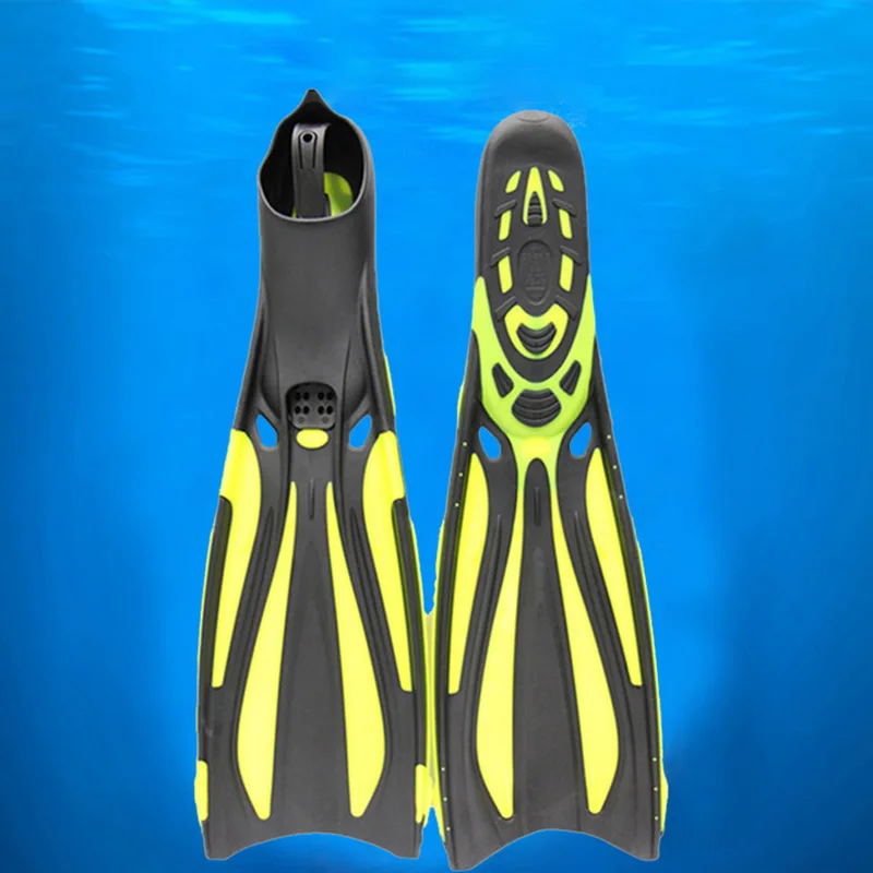 Long Diving Swimming Fins Open Heel Adjustable Strap Water Sports Equipment Rubber Flipper