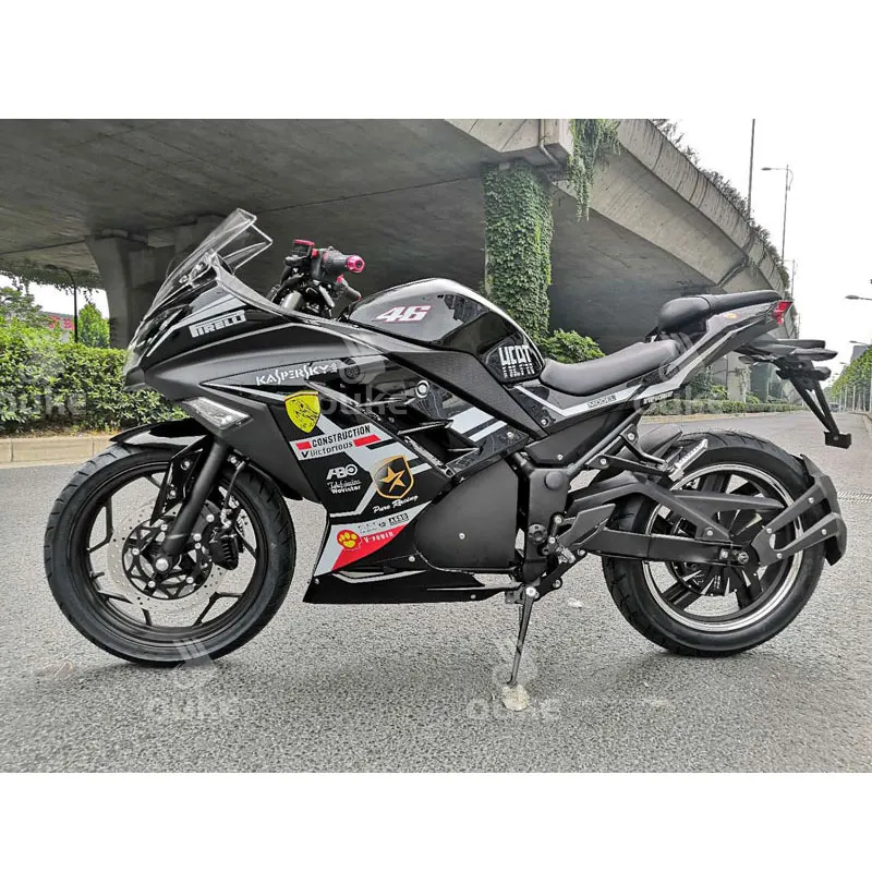 20000w power 72v 120ah lithium battery black color electric motorcycle for Canada