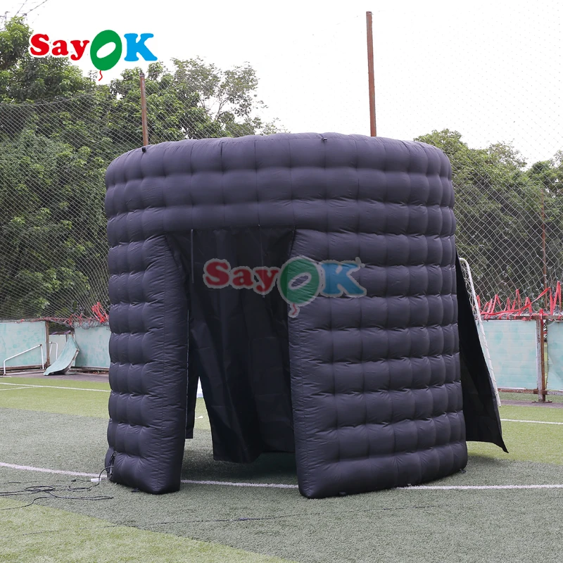 US Stock 360 Inflatable Photo Booth Tent with Two Doors Double Layers  for Parties and Events with Backdrop Enclosure