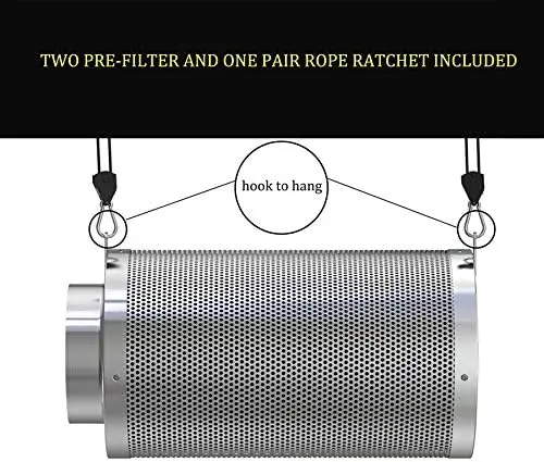 Hydroponic 6 inch 8 inch 10 inch 12 inch Grow System Carbon Air Filter Activated Carbon Filter For Inline Fan