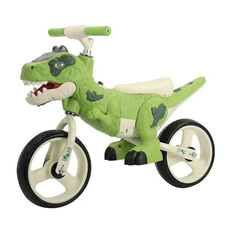 Hot Sale 10 Inch 3-in-1 Plastic Balance Bike for Kids for Toddlers Light & Music Fun Riding Dinosaur Tricycle Car Style Bicycle