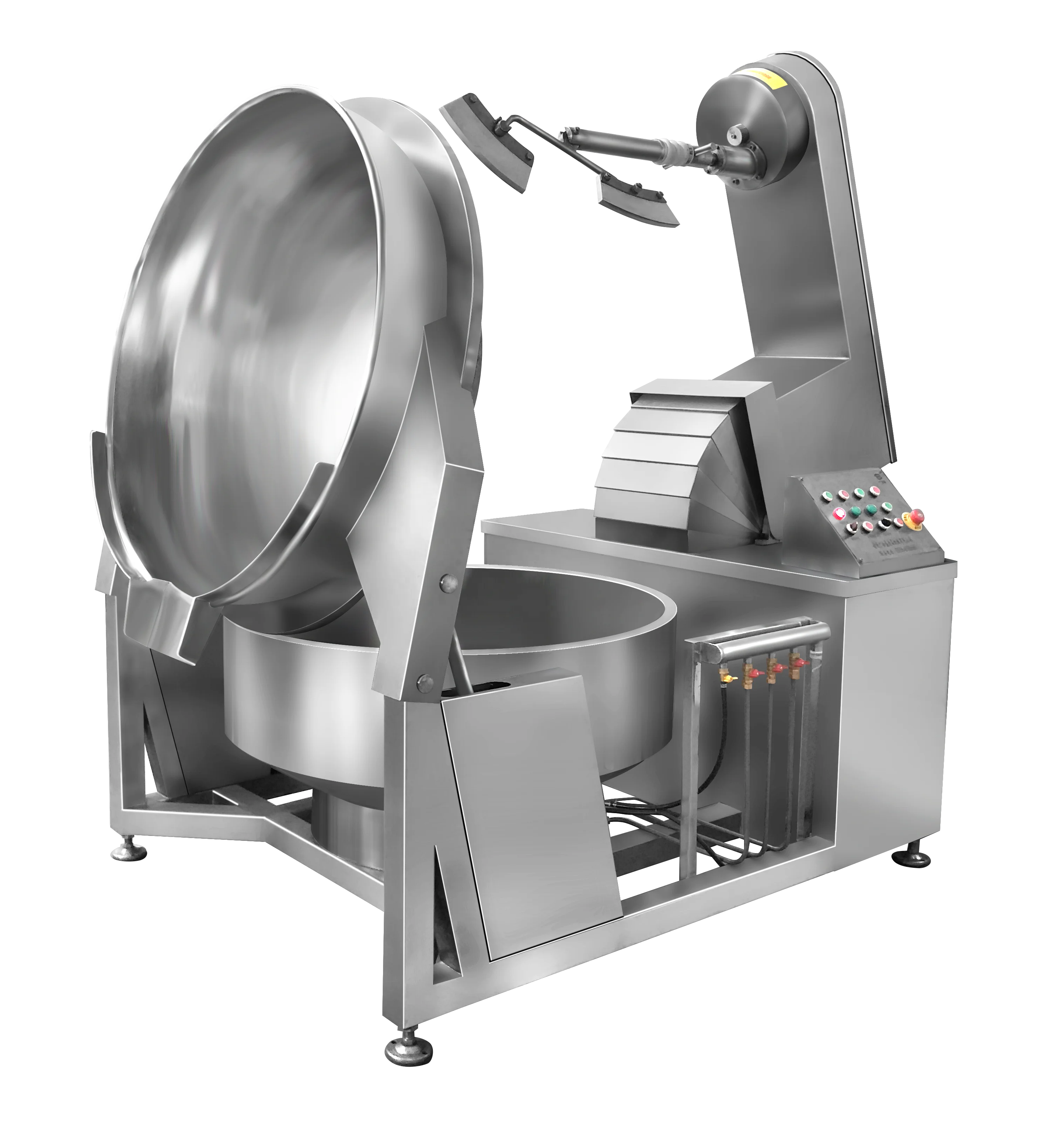 Pepper Stir Fry Jacketed Kettle / Electric Heating Oil Stirring Jacketed Kettle