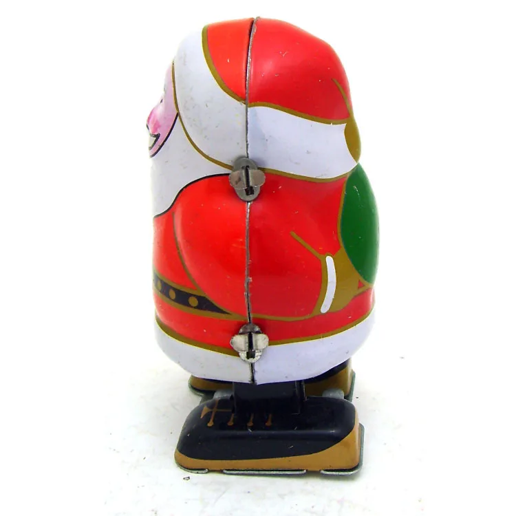 EE1327 Classic Mechanical Wind up Toy Robots Santa Claus Handmade Vintage Winder Tin Collection Clockwork Robot