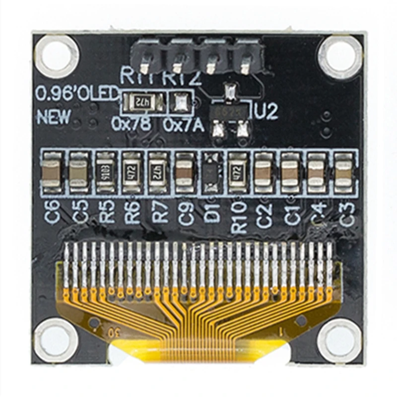 Плата ЖК-экрана 0 96 дюйма oled IIC Серийный белый модуль дисплея 128X64 I2C SSD1315 12864 для