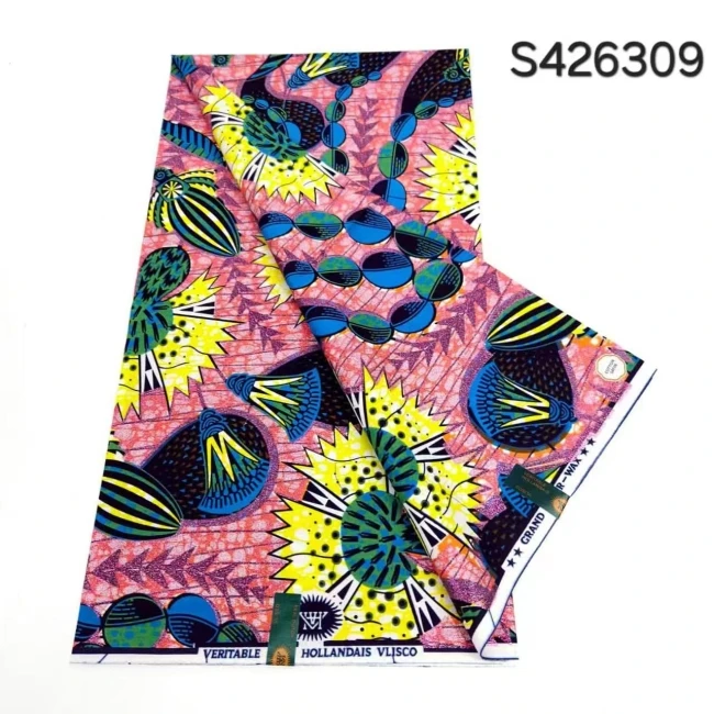 New Design Wholesale Luxury Super Gold real wax print Dutch 100% Holland cotton soft wax cloth fabric for garment home textile