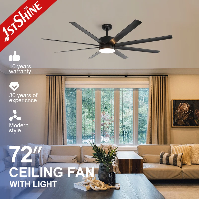 1stshine Ceiling Fan with Light Reversible DC Motor High Airflow Industrial LED Ceiling Fan with Remote Control