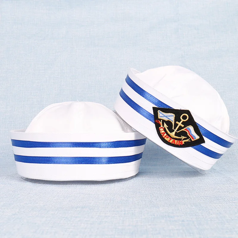 Custom Navy Captain Hat Sea Scout Cap Sailor Hat for Party