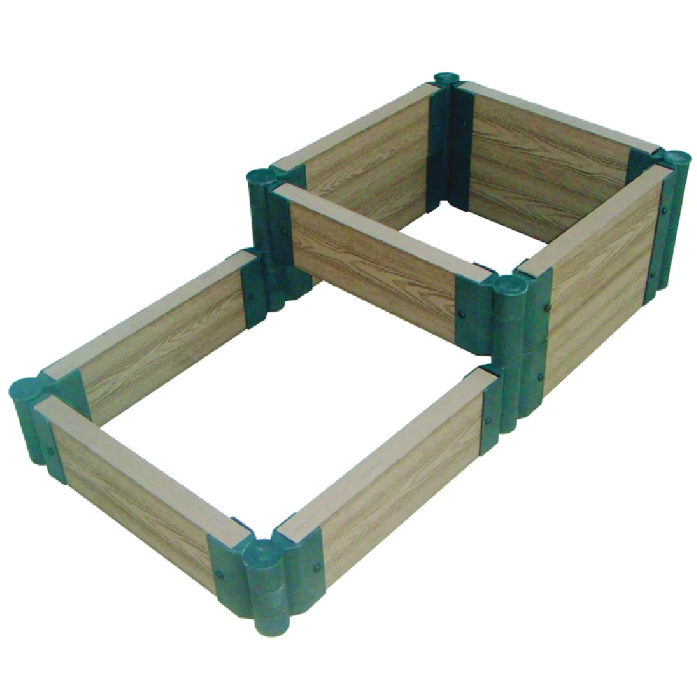 Factory Price Plastic Wood Flower Box Landscape Garden Decoration diy planter for outdoor