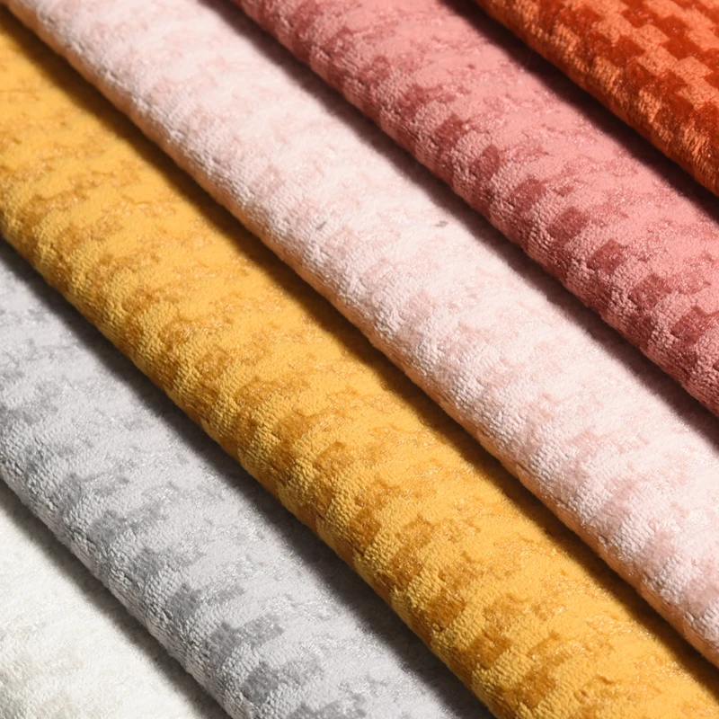 Factory Direct Sale Upholstery Furniture Minor Texture Fabric Two Tone Holland Velvet Fabric for Sofa Furniture