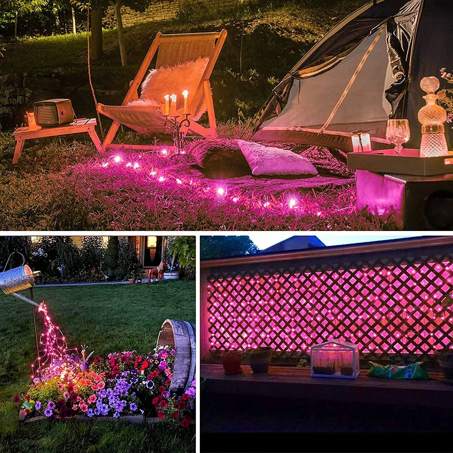 Прямая продажа с фабрики светодиодные гирлянды на батарейках пульт дистанционного управления фея с пересекающимися мигающими звездами медный провод Открытый Свадебная вечеринка Рождественская 10m Розовый