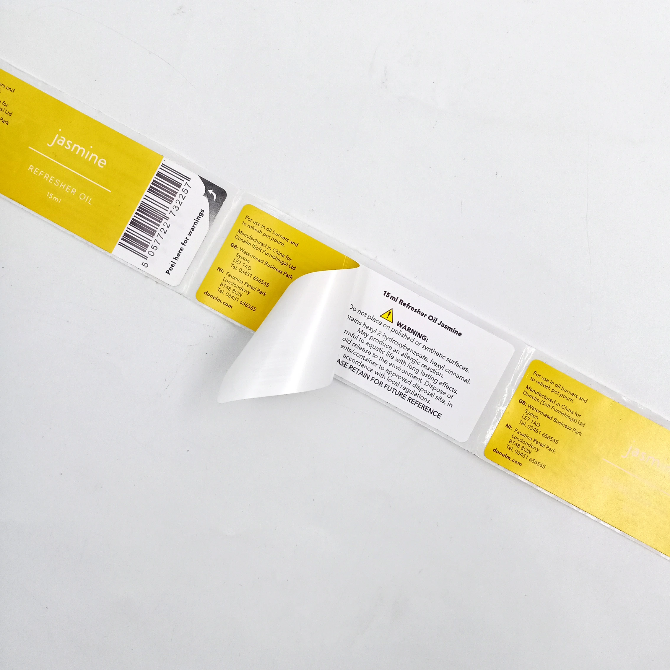 Adhesive Two Sided Double Layer Vinyl Stickers  double layer candle warning sticker round Double Layer cosmetic Label Sticker