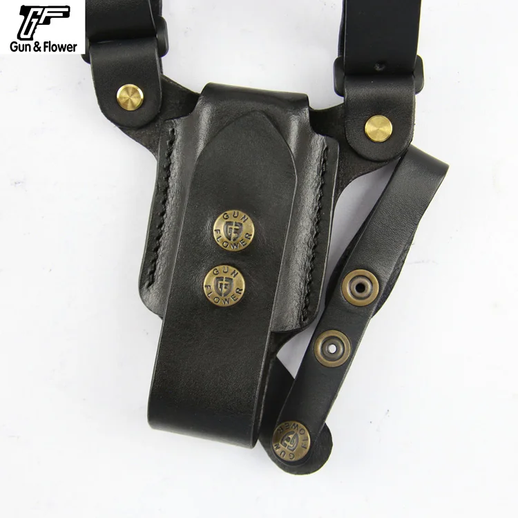GunFlower Tactical Shoulder genuine Italy cowhide Leather vegetable tanned, premium leather Holster
