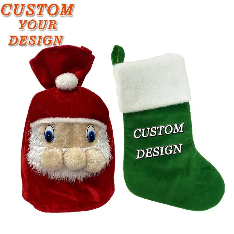 Christmas Decoration Knitted Stockings Letters Socks Knitted Cheap Promotional Party Red personalized christmas stockings