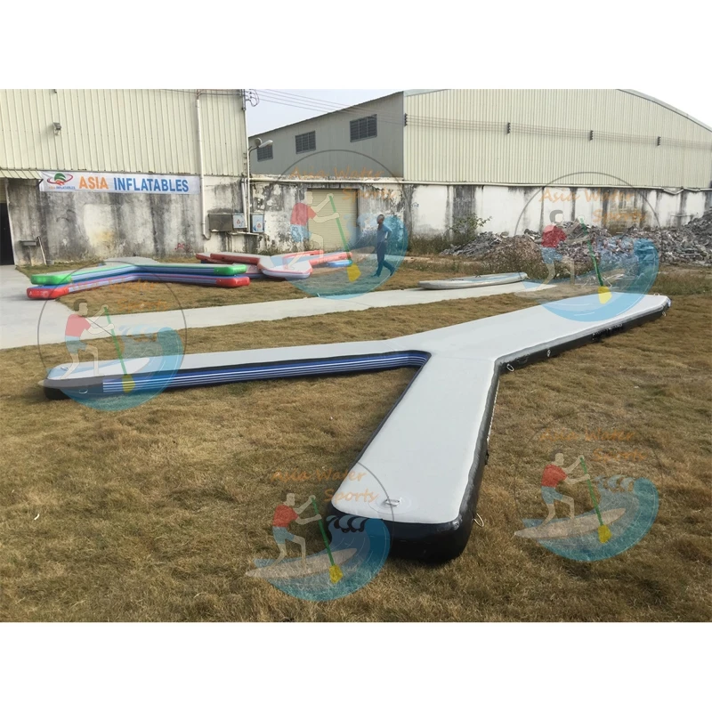 Drop stitch Y Shape Inflatable Floating Pontoon , Inflatable Boat Pontoon With Bumper Strip