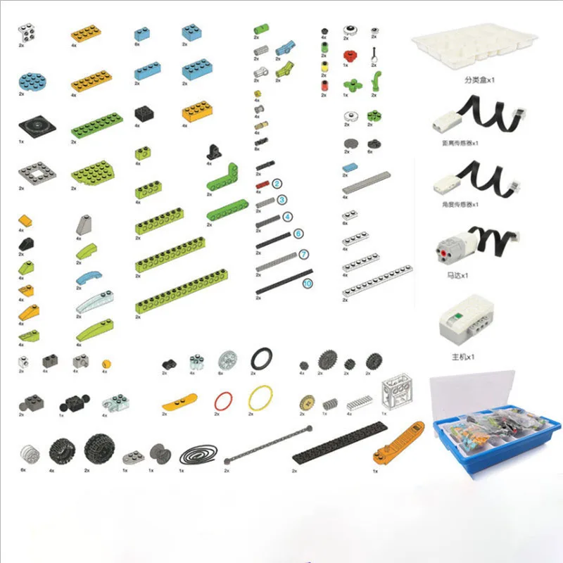 DIY Programed Robot Electronic Educational Bricks Compatible With Legoed WEDO 2.0 STEM Building Block Set Toys Educational