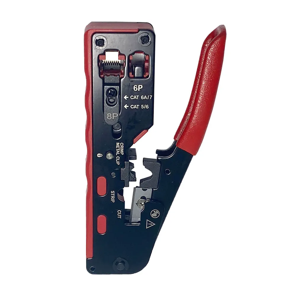 3 in LAN Cable Pass Through Hand Tools Cat5e Cat6 RJ11 RJ12 4P 6P 8P Cat7 Network Cable RJ45 Crimping Tool
