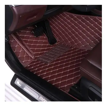 Автомобильные коврики, подходят для любых погодных условий, Нескользящие кожаные напольные вкладыши черного цвета