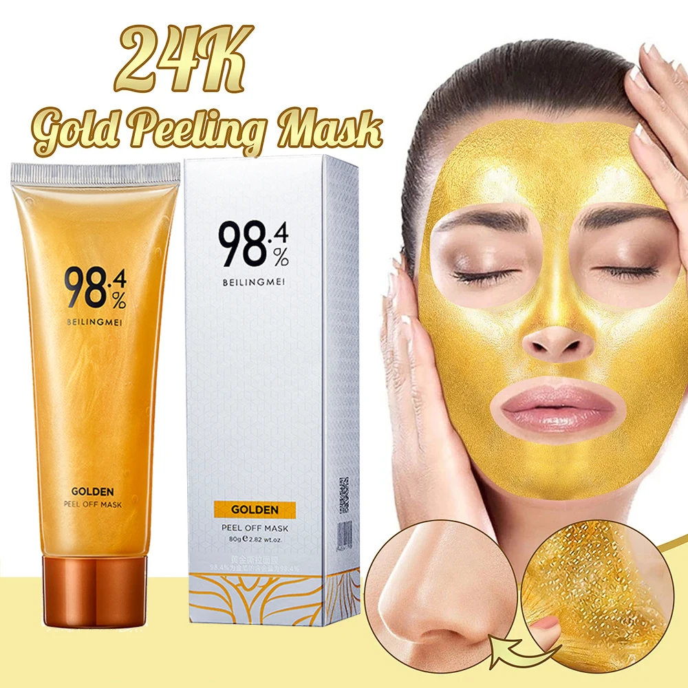 Private Label Anti Wrinkle and Moisturizing collagen peel off face mask 24k peel off gold facial mask