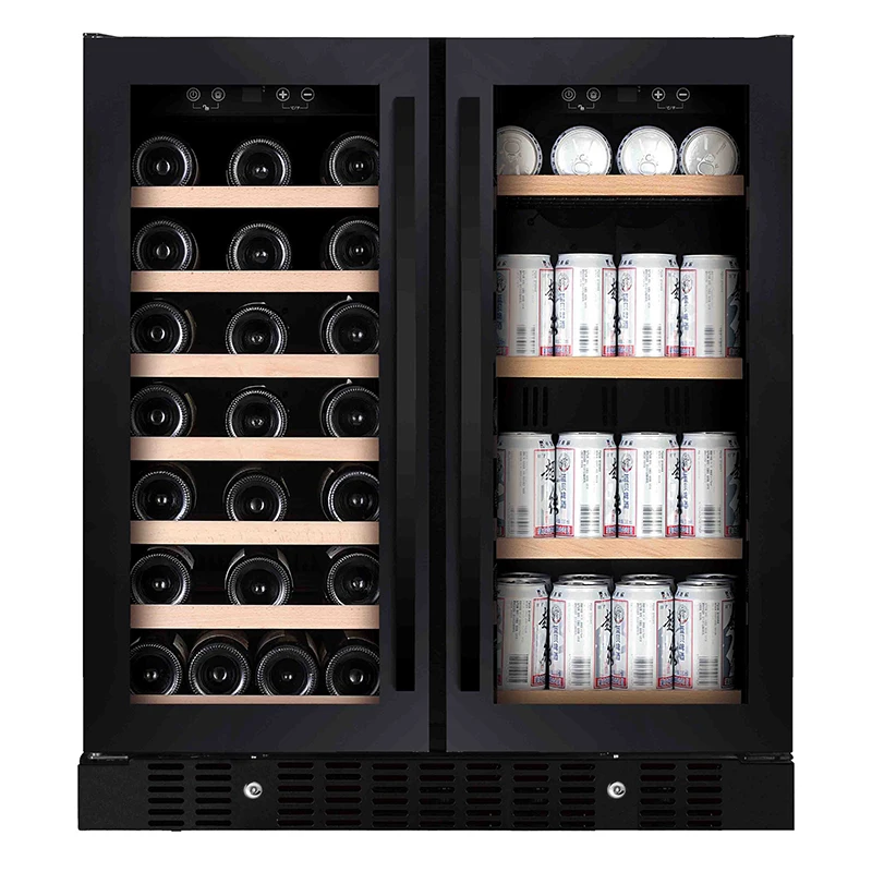 Vinopro Glass Door Drink Fridge Under Counter Beer Fridge Wine Cooler Beverage Fridge For Household Smart Wine Refrigerator