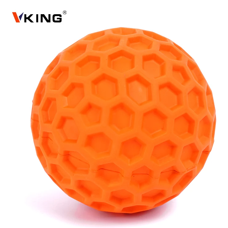 Amazon Interactive Durable Strong Dog Bite interactive pet toy Ball Rubber Chew Toy Ball Squeaky dog toy ball