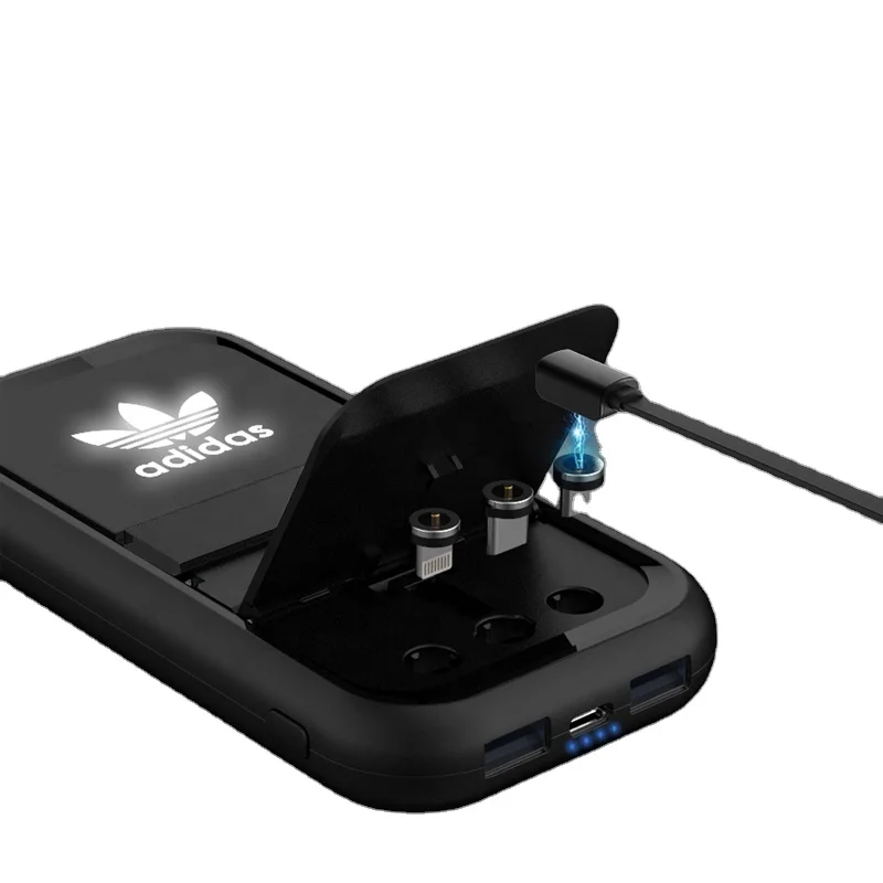 Небольшое магнитное зарядное устройство, портативное зарядное устройство Micro Usb Type C 10000 мАч, портативное зарядное устройство для 3 в 1 мобильного телефона