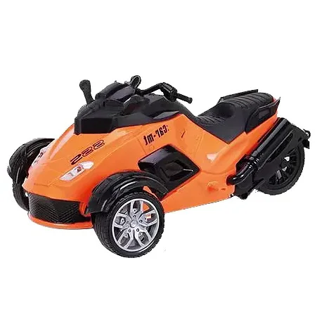 2.4G Remote Control Toy Wireless Plastic Stunt Drifting Three Wheel Electric Motorcycle Toy 1/14 RC Car Motorbike