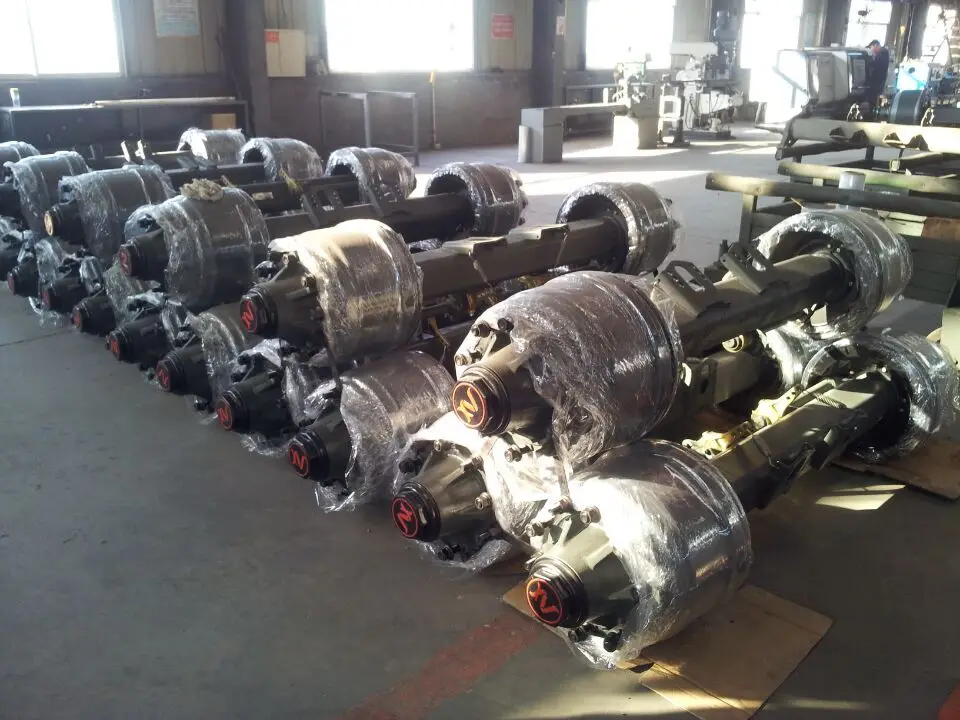 Axles of american type semi trailer axle drop spindle for 3 axle trailertrailer max load12 ton for 4x4 truck chassis