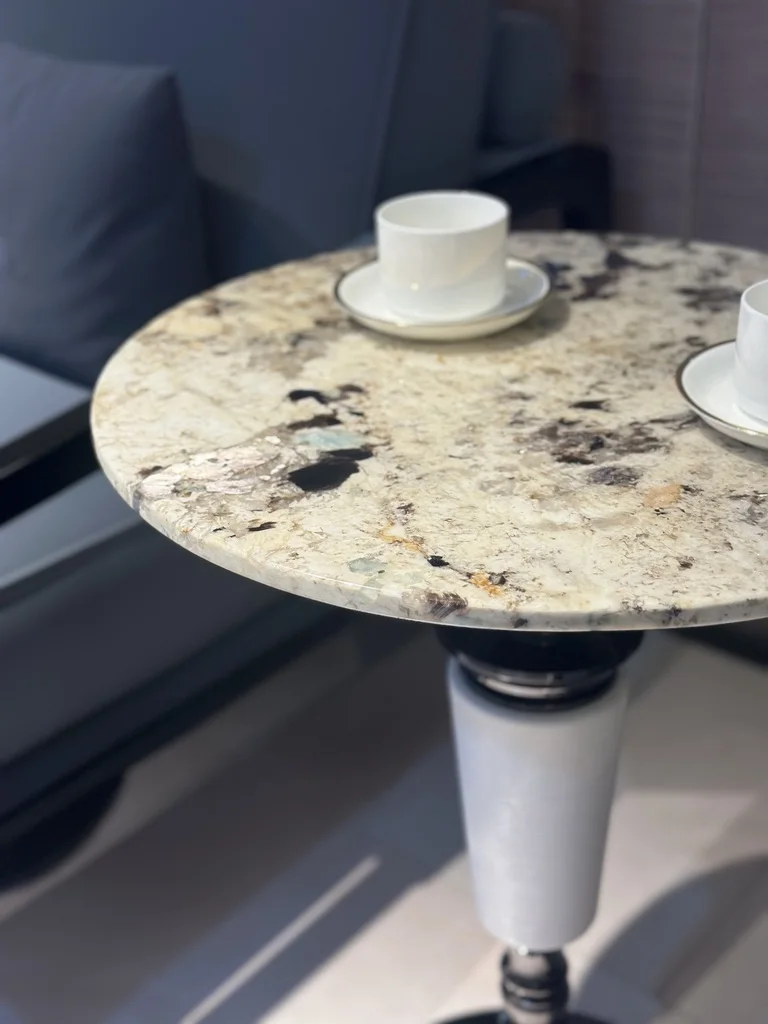 Creative Light Luxury Classical Coffee Table Pandora Natural Marble round Corner for Living Room Sofa Side Several