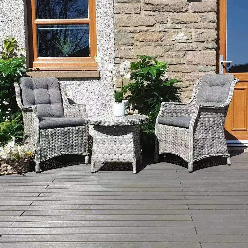 2 Seat Outdoor Garden Furniture Bistro Set Round Table & Chairs