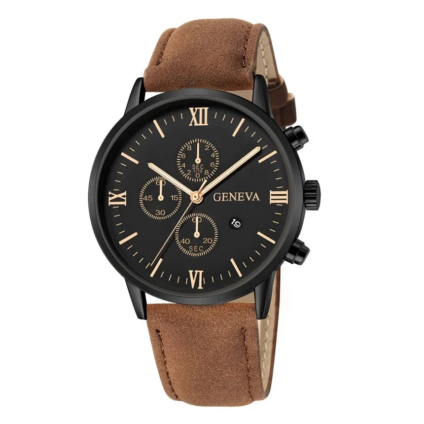 Wholesale Alloy fashion date Quartz Wristwatch Classic boy geneva Watches for men