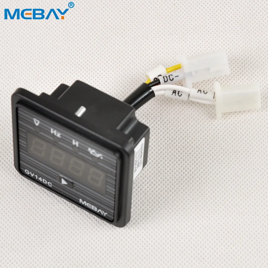 Mebay Digital Generator Multimeter Voltage Frequency Meter with Low Pressure Alarm GV14DC
