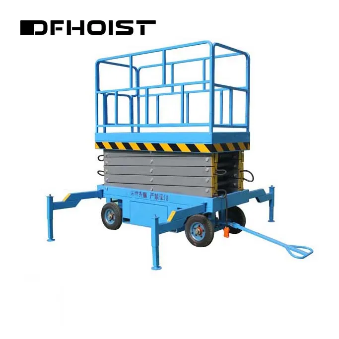 DFHOIST-500kg передвижной гидравлический ножничный подъемник буксируемый стол для matainance