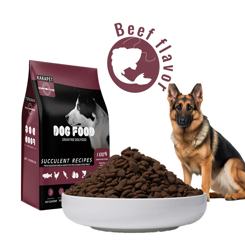 Прямые продажи с фабрики топового корма для собак Oem Odm мини-среднего размера для крупных пород сухой корм для домашних животных, здоровая собачья Закуска со вкусом лосося