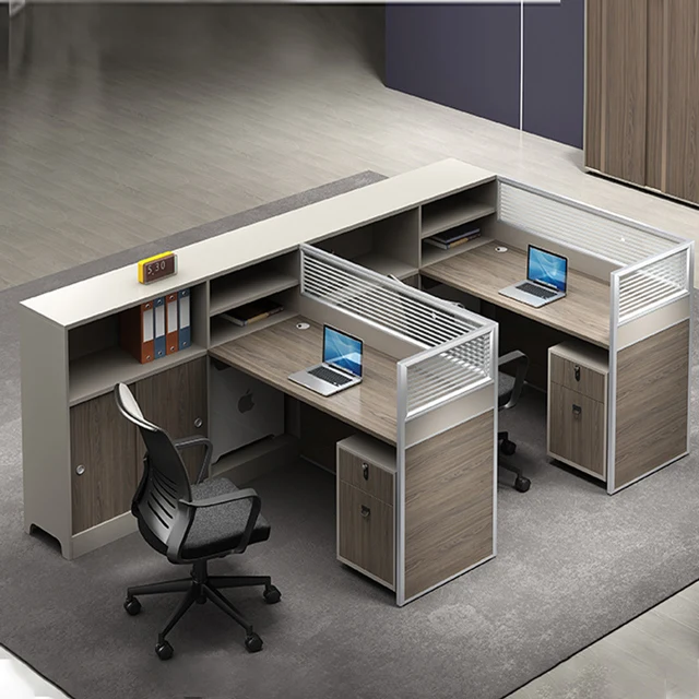 Factory sell Hot sell Office Partitions for 4 People seat Workstation with Acoustic Desk Divider Screen Classical Design