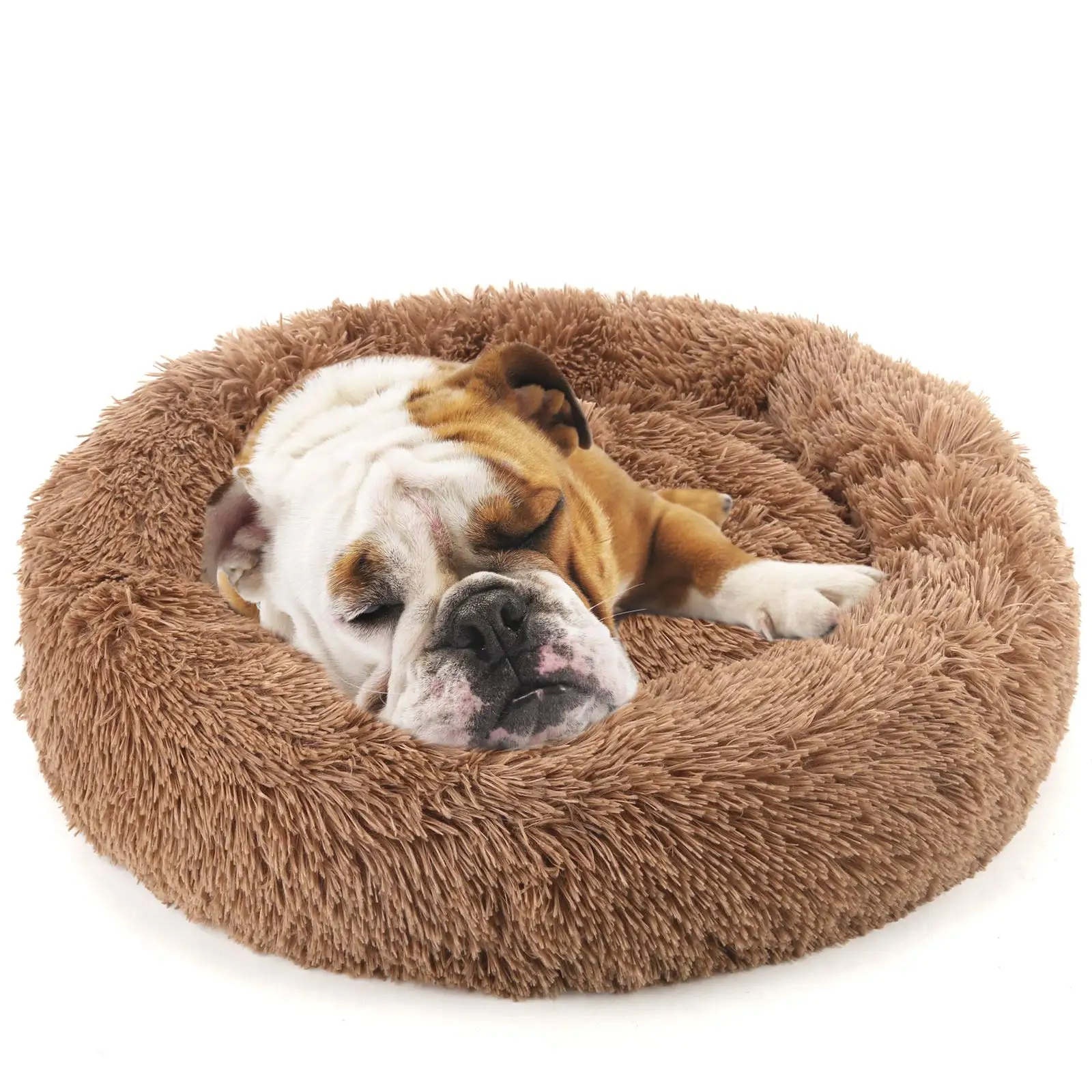 Fast Delivery Good Quality Reduce Anxiety Comfortable Washable Removable Cover Pet Dog Bed Luxury Human Boucle Dog House Bed
