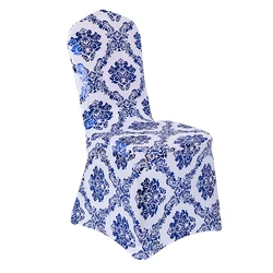 Bverionant Amazon Aliexpress Hot Event Bronzing Hotel Dining Stamping Flowers Banquet Chair Cover Folding Wedding Chair Covers