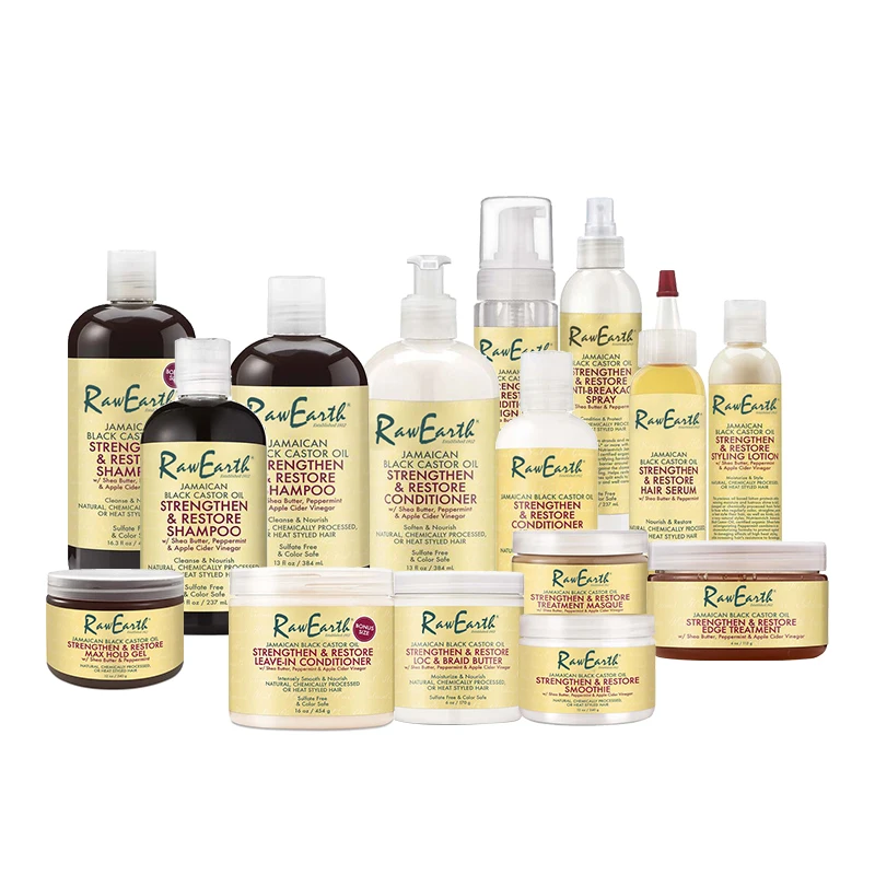 OEM&ODM Professional Customized Natural Jamaica black castor oil wash and care set,Custom Shampoo,Conditioner,Hair serum