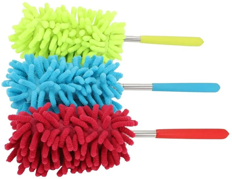 Microfiber Extendable Hand Dusters Washable Dusting Brush with Telescoping Pole for Cleaning Car, Computer, Air Conditioning