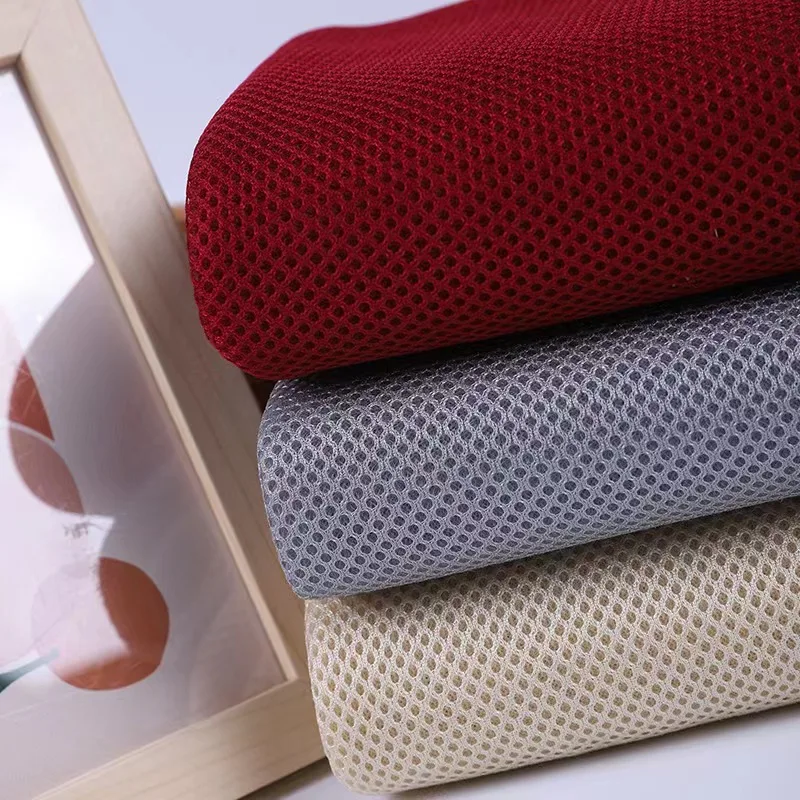 Red White Color Mesh Material 3D Air Mesh 100% Polyester Backpack Jiangsu Fabric for Sofa Manufacturer High Quality Luxury China