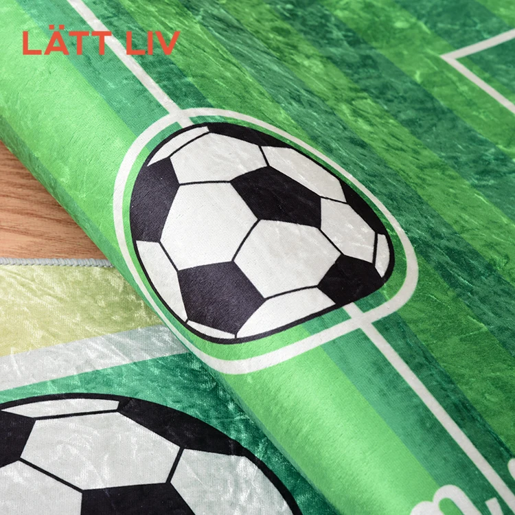 LATTLIV 2022 World Cup Football Field Design Non Slip Floor Rubber Mats Absorbent Bedroom Bathroom Door Rugs Bath Mats Set